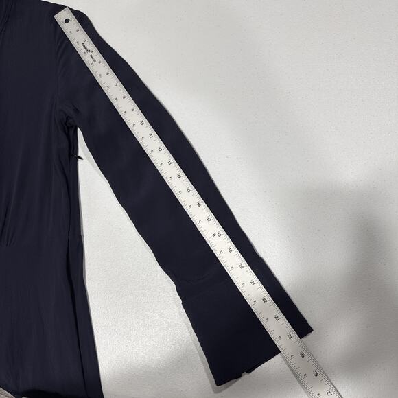 Arket Womens Modest Maxi Dress EU 34, US 4 Long Sleeves A-Line Band Collar Blue - Picture 14 of 16